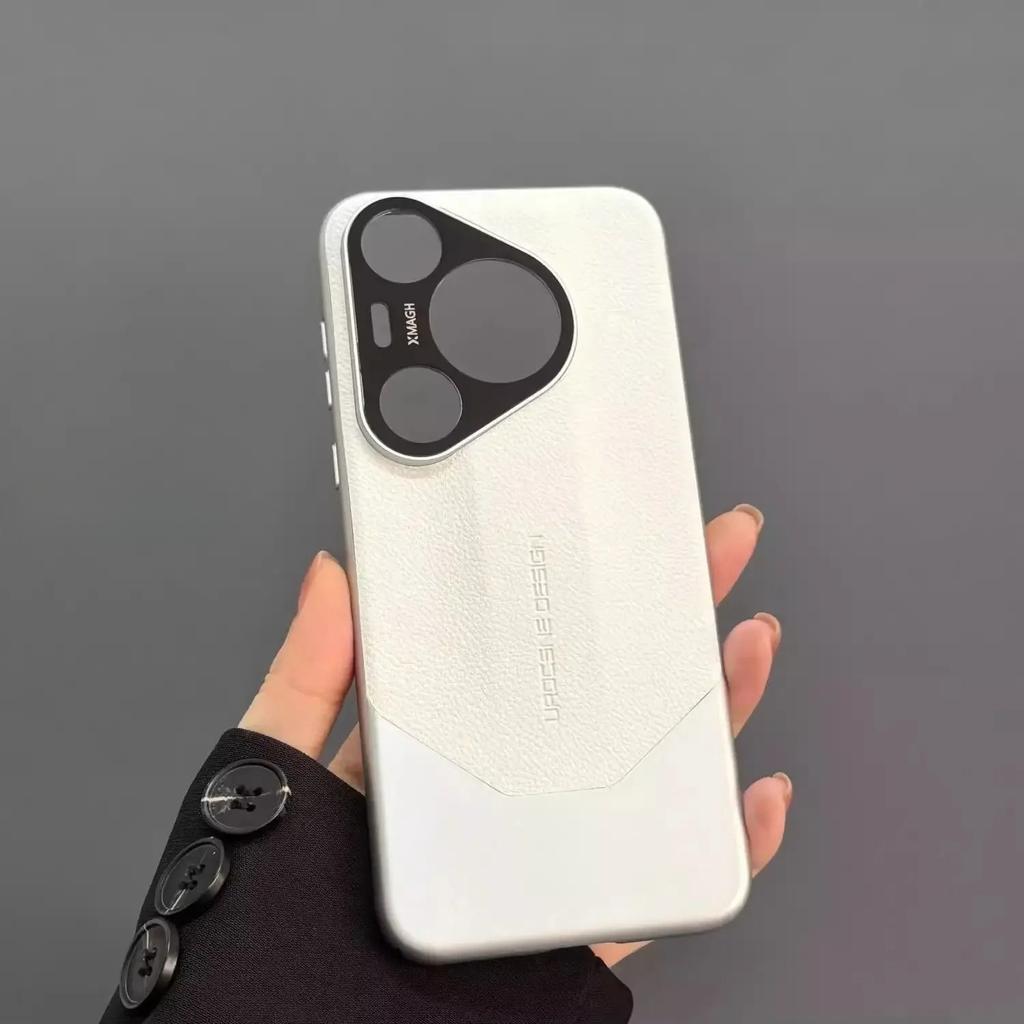 PU Leather Phone Case For Huawei Pura 80 70 Ultra 70Pro + Matte Splicing Plating Hard Shockproof Cover For Huawei Nova 14 13 12 Ultra