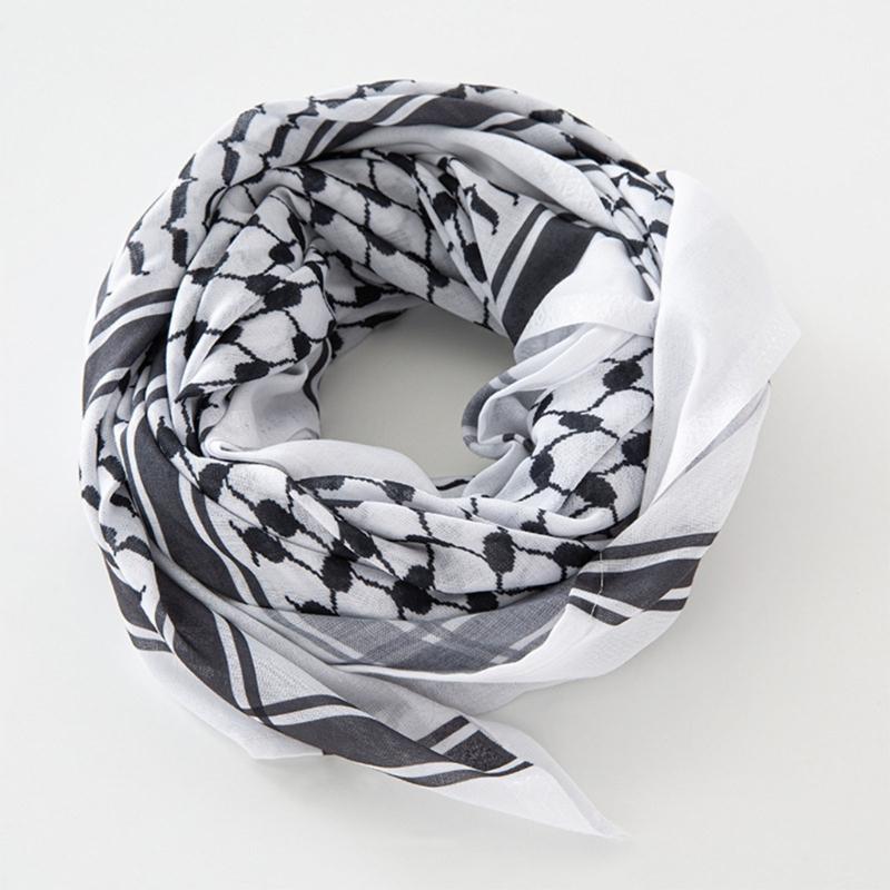 Desert Shemagh Scarf High Absorb Arab Headscarf Traditional Keffiyeh Bandana Adult Headwrap Arabian Scarf Head Covering