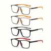 4 Pack Sets Fashion TR90 Reading Glasses For Men Spring Leg Sports Presbyopia Glasses Anti Blue Light Glasses +100 +400