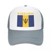 Custom Fashion Unisex Barbados Flag Trucker Hat Adult Adjustable Baseball Cap Women Unisex Hip Hop Trucker Cap