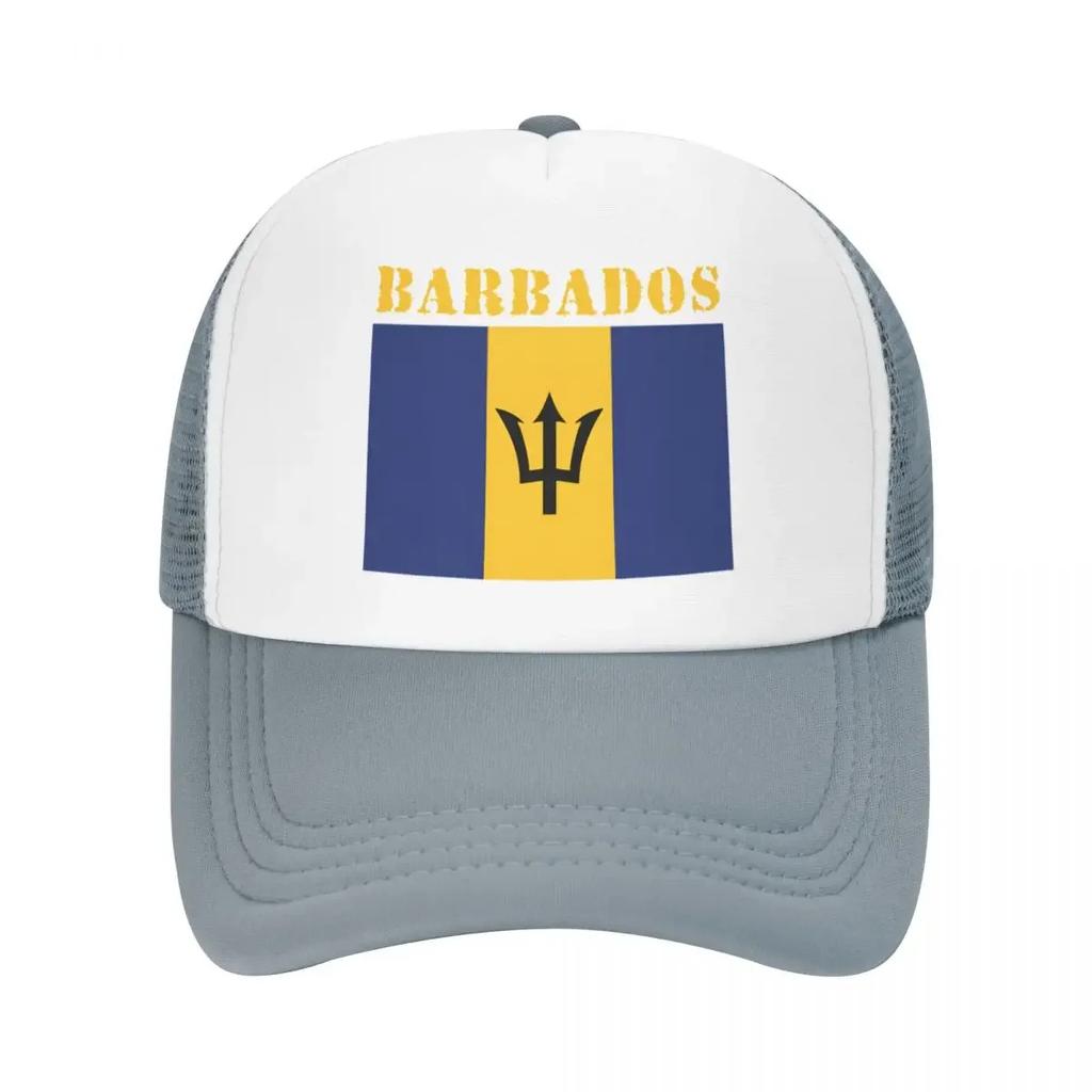 Custom Fashion Unisex Barbados Flag Trucker Hat Adult Adjustable Baseball Cap Women Unisex Hip Hop Trucker Cap