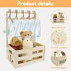 Wood Baby Shower Crate Closet Practical Decor Baby Storage Crate with Handle Newbaby Shower Basket Baby Birthday Party Decor New