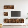 vidaXL 4-tlg. TV-Schrank-Set Räuchereiche Holzwerkstoff