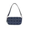 Coach Brook Flap 24 Printed Micro Logo Chain Shoulder Bag Women Shoulder Bag Blue CAT60-LHRHY