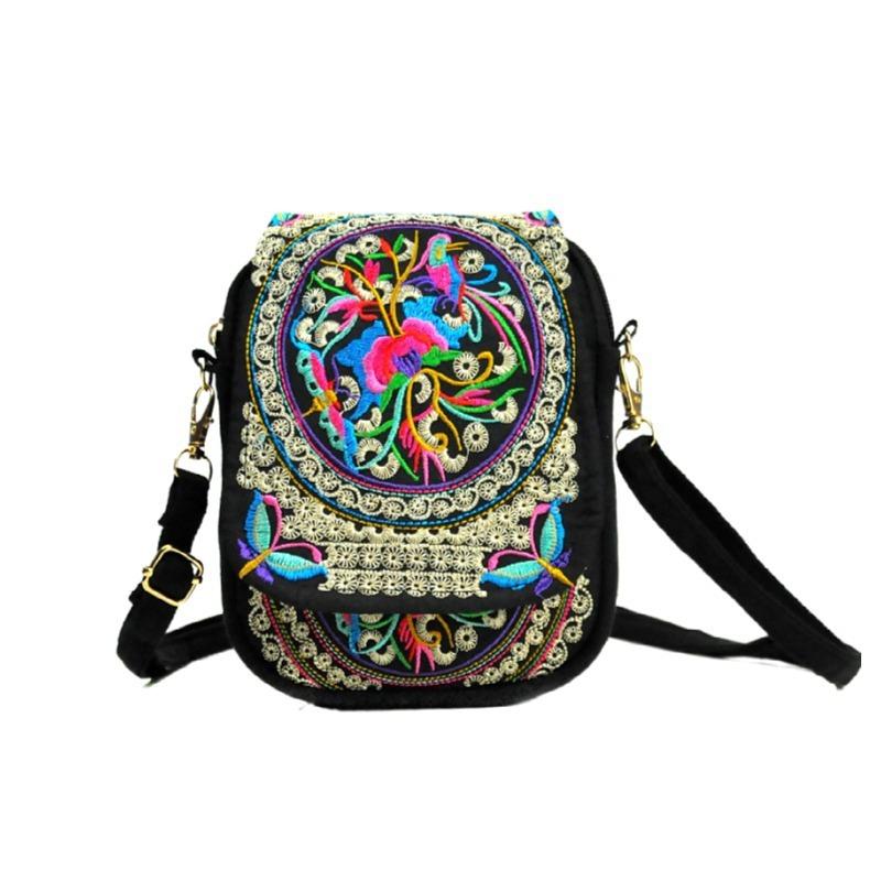 Yunnan Double Flip Embroidery Bag Embroidery Mini Small Bag Change Bag Mobile Phone Bag