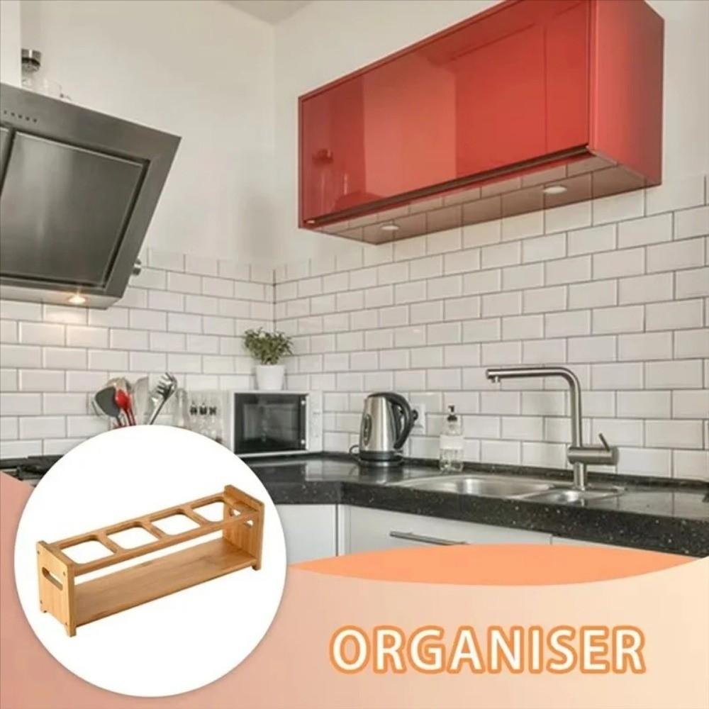 Anti-Slip Glass Oil Bottle Rack Multi-Compartment Kitchen Storage Shelf  Bar Counter