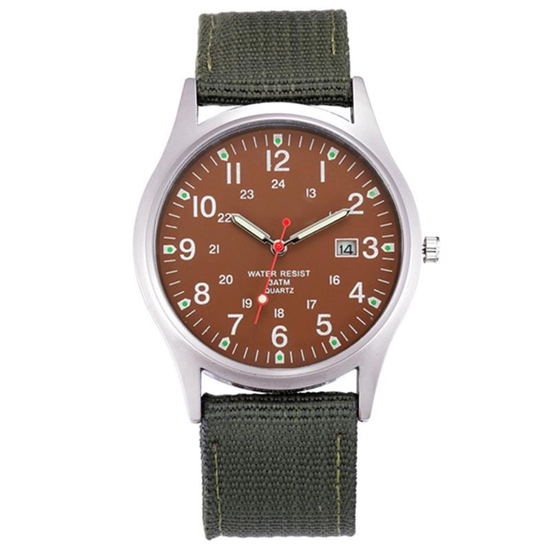 Men's Casual Nylon Band Quartz Sports Watch with Date Function