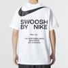 Nike Stor Swoosh Retro Bogstavlogo Print Sport Afslappet Rund Hals Kortærmet T-shirt Med Nedsænkede Skuldre Herre Toppe Hvid DZ2882-100