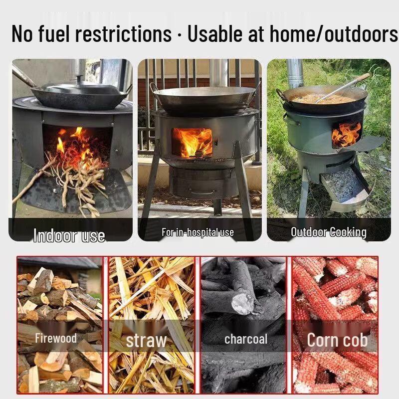 Poêle à bois extérieur et station de cuisson