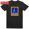 Fathers Day Mens Funny T-Shirt Oldi Parody Gift For Dad Regular Fit 100% Cotton Artistic T-shirt Classic Creative Hiphop Tee