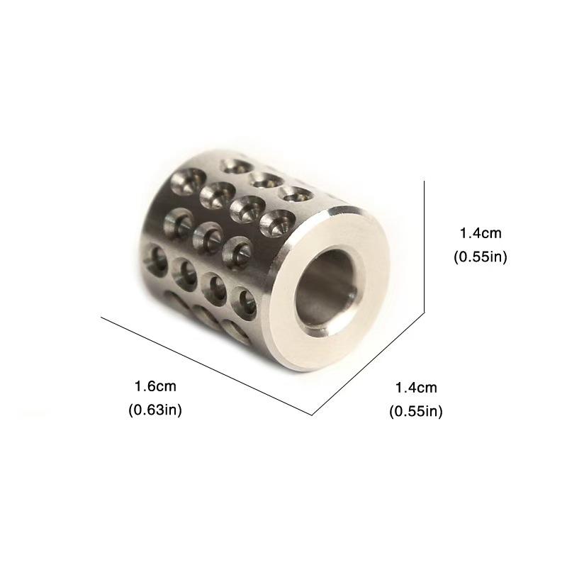 Cylinder Stainless Steel Knife Drop Pendant Adult Fidget Toy Paracord Rope Decompression Toys Edc Key Chain Flashlight Accessory