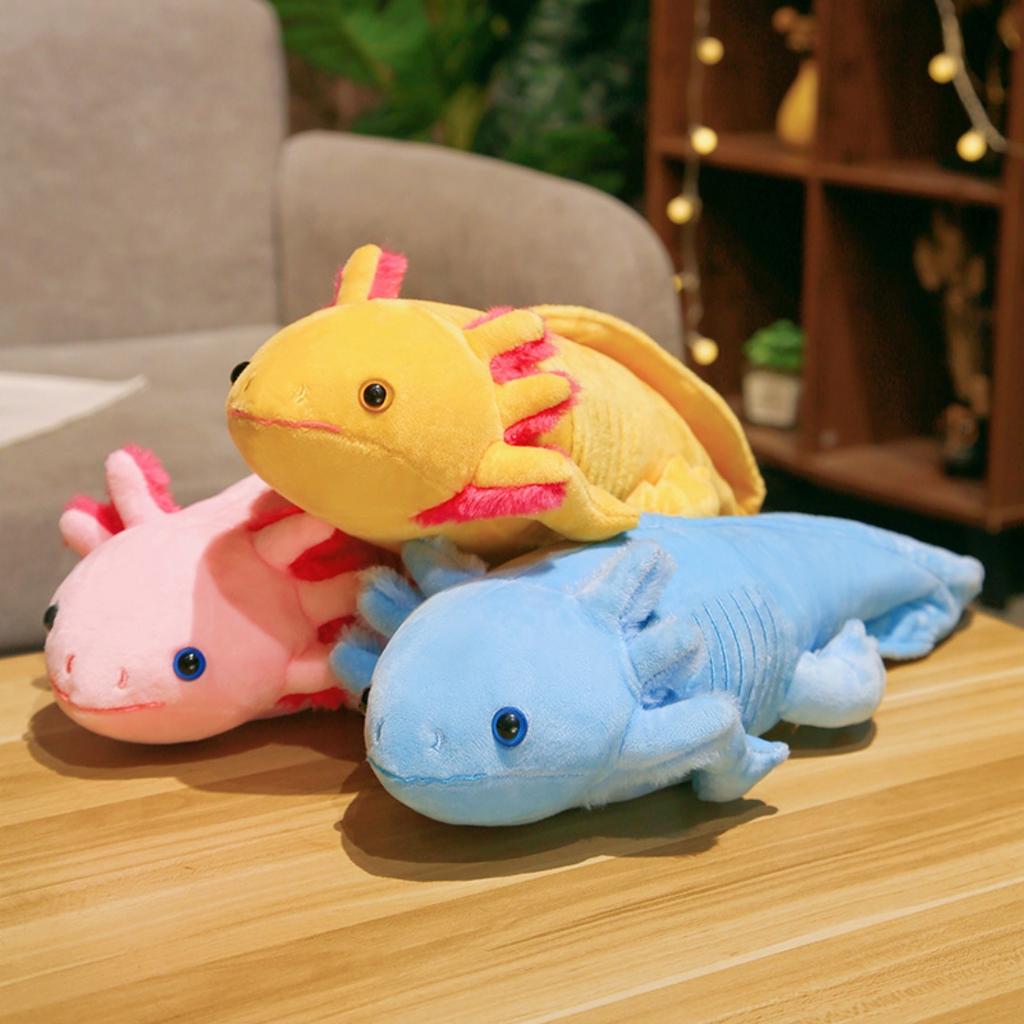 Roztomilý barevný plyšový axolotl Rozkošná Kawaii salamandra Plyšová zvířátka Měkký mačkací plyšák Dárek Pro dětský pokoj Dekorace