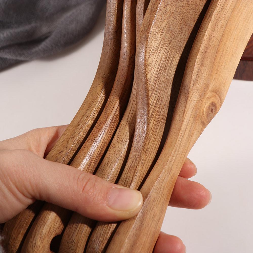 Natural Wood Wooden Salad Spatula Non Stick Baking Scraper Long Handle Spatula Kitchen Utensil