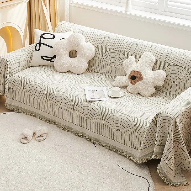Chenille narzuta na sofę uniwersalny ręcznik na kanapę odporna na kurz poszewka na poduszkę antypoślizgowa dla kota osłona chroniąca przed zarysowaniami koc na sofę dywan