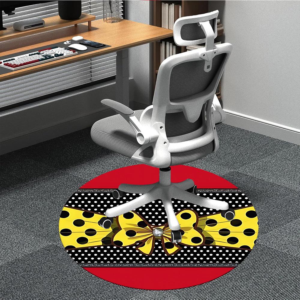 

1pc Polka Dot Butterfly Chair Carpet for Office, Non-slip, Soft and Durable Office Rug for Decoration, Perfect for Office yy251229122 80cm by 80cm