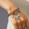 Cowboy Hat Boots Cactus Charm Bracelet Girls Hand  Accessories New Handmade Y2K Boho Ethnic Leather Bracelets for Women