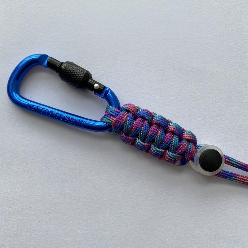 Umbrella rope woven water bottle buckle metal hook portable beverage lanyard mountaineering backpack key lock fast pendant edc