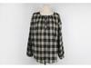 Dongdaemun Retro Minimalist Plaid Wide Sleeve Shirt for Women - Spring/Autumn 2025