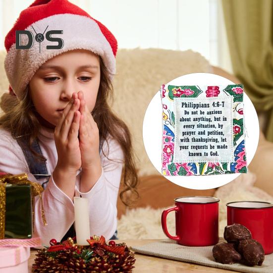 Edredón de oración con bolsillo interior con forma de cruz Edredón de oración con forma de abrazo Edredones de oración con fe Mini edredones con las Sagradas Escrituras Citas inspiradoras Simpatía Regalo de aliento