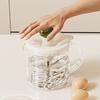 Press Egg Beater, Manual Push Down Mixer for Baking, 500ml Measuring Cup with Whisk, Multifunctional Stirrer for Pancake Milk