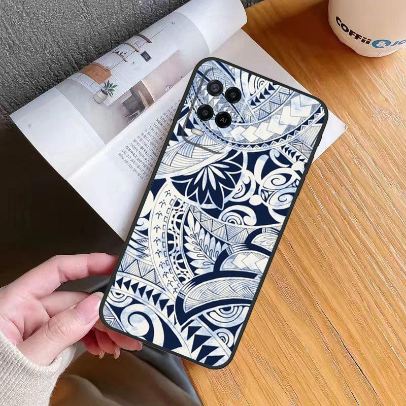 Maori Tribal Samoan Polynesian Print Case For Oppo A18 A38 A74 A94 A54 A58 A78 A98 A80 A60 A40 A96 A76 A16 A15 A17 A57 A5 A6 Pro