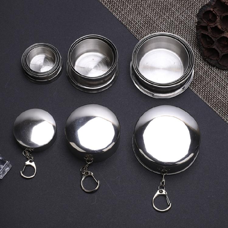 75/150ml Creative Stainless Steel Telescopic Collapsible Mugs for Camping Hi