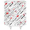 Home Decor Pink Couple Shower Curtain Shower Curtain Waterproof Fabric Modern Love Romantic Shower Curtain Bathroom Decor