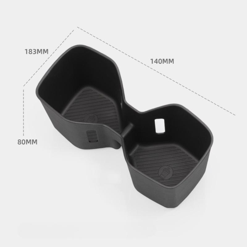 1pcs For Kia EV9 2025-2025 Armrest Rear Water Cup Holder Storage Box Shock-Absorbing Cup Tray Organizer Car Interior Accessories