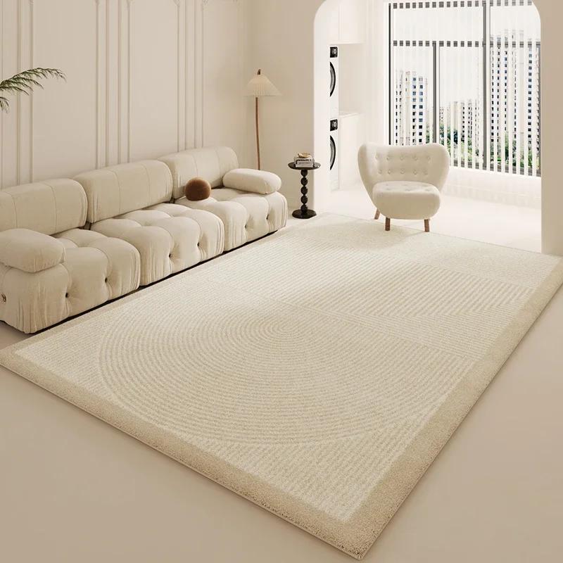 Wabi-sabi Style Carpets for Living Room White Bedroom Decor Plush Carpet Modern Thickened Minimalist Rug Fluffy Soft Bedside Mat