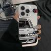 Creative Gray Car for iPhone16 iPhone Case 15 All-inclusive 14 Color Silver 13promax Laser Batch