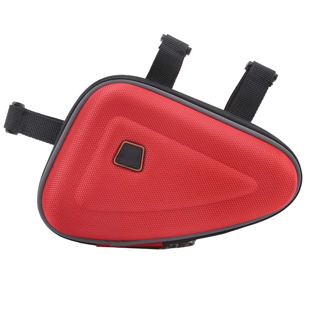 

EVA Bicycle Front Tube Bag Waterproof Triangular Mountain Bike Frame Pannier for Phone Wallet Keys ToolRed червоний