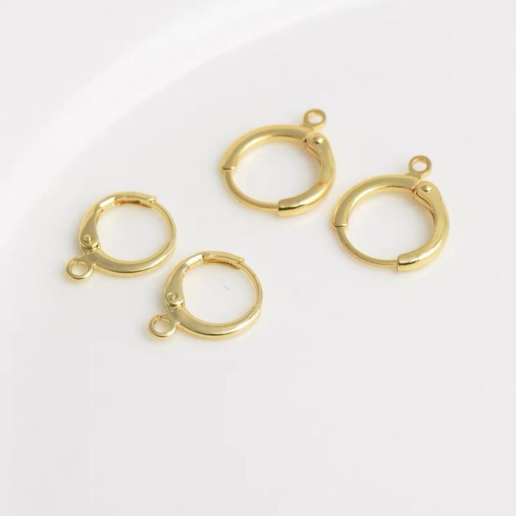 14K Gold Filled Round Hoop Components for DIY Jewelry