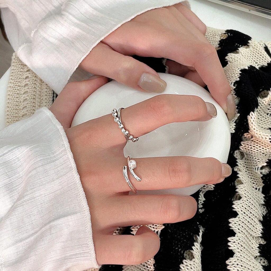 925 Sterling Silver Pearl Ring - Women's Niche Design, Fashionable, Elegant, Light Luxury Jewelry