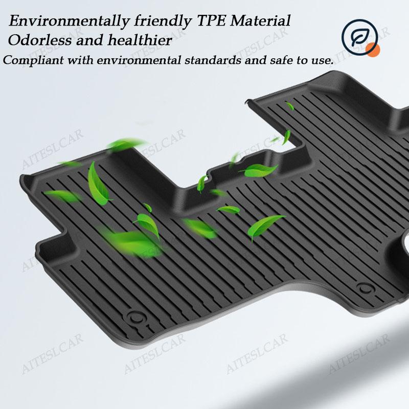 Custom TPE Car Floor Mats For Tesla Model YL Full Coverage Waterproof Anti-slip Durable All Weather Auto Foot Liners Car Interio