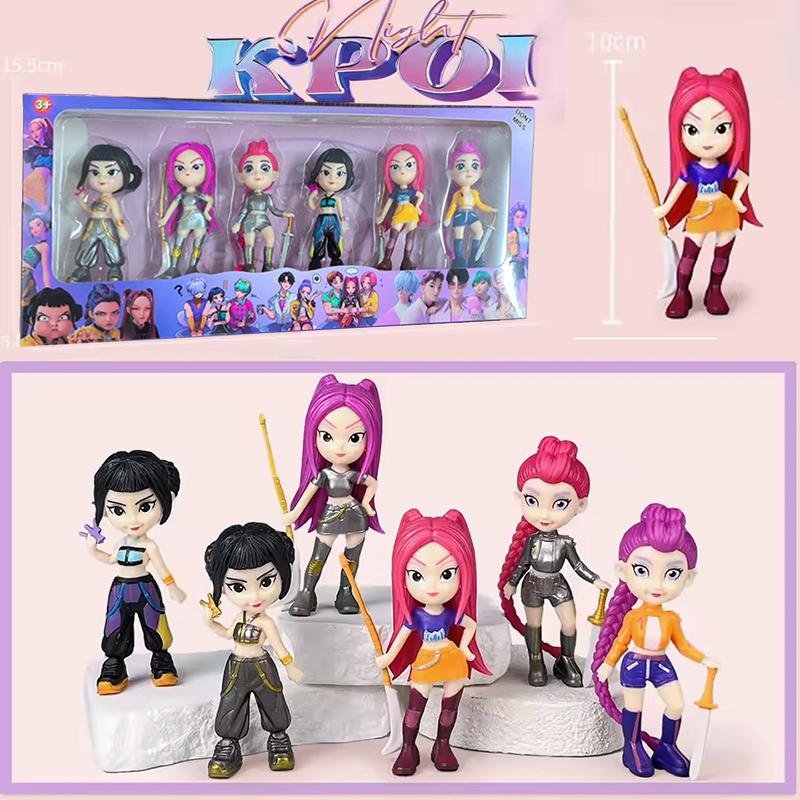 Kpop Devil Hunter Rumi Zoe Mira anime polyvinyl chloride character collection desktop trinkets Childrens New Year gift