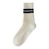 Female Autumn and Winter Stripe Color Bump Thick Line College Wind Tube Stack Socks