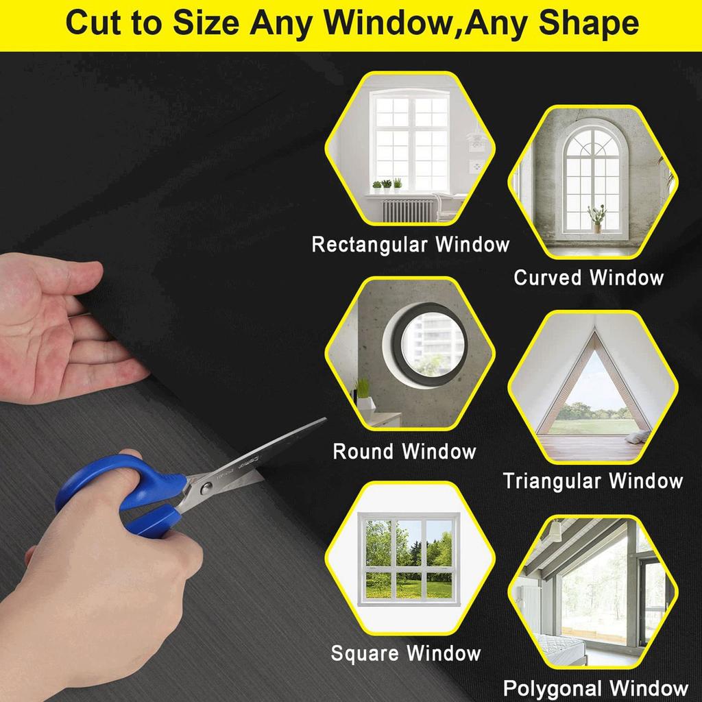 Easy Magnetic Shade Panel Adjustable Measurement No equipment Necessary Perfect For Rental Homes 300x145cm