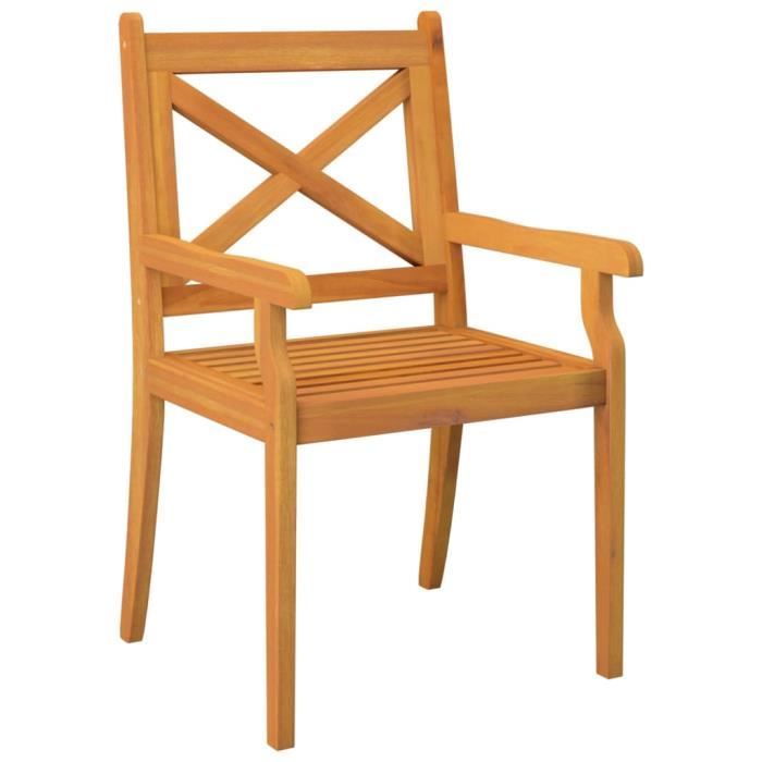 3098661 vidaXL Chaises à dîner d'extérieur 6 pcs Bois d'acacia massif