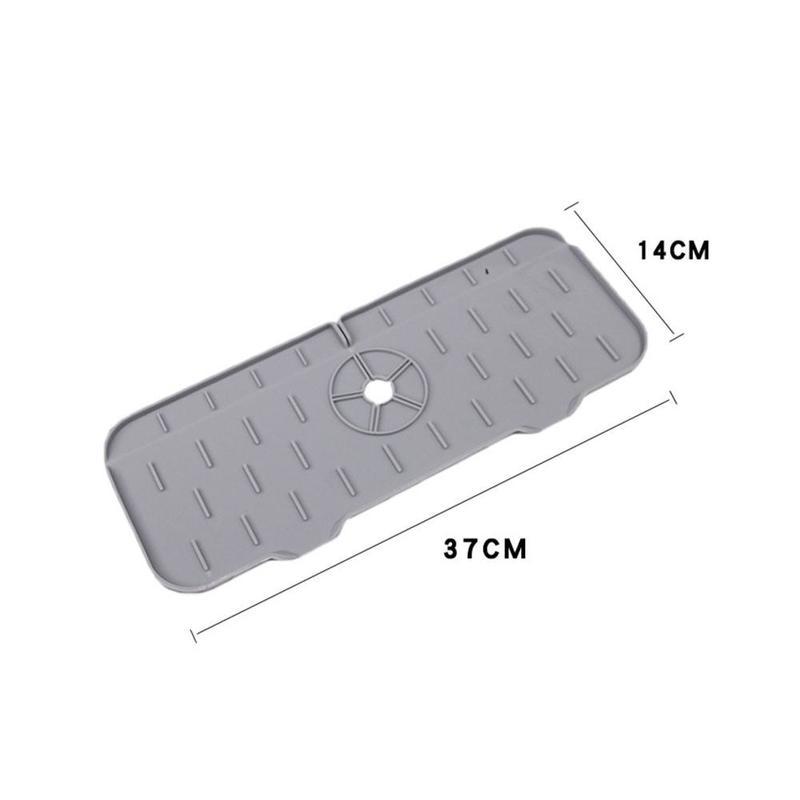 Silicone Kitchen Faucet Pad Protector for Sink Sponge Drain Rack Foldable Sink Pad Faucet Splashback Bathroom Countertop Protector