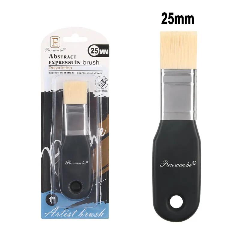 

Nylon Hair Scrubbing Brush Tip For Artist Acrylic Gouache Oil Watercolor Art Drawing Wooden Handle Paint Brushes