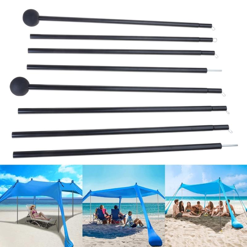2Pcs Adjustable Length Outdoor Awning Support Poles Beach Tents Replacement Poles Shelter Canopy Rod Easy To Use