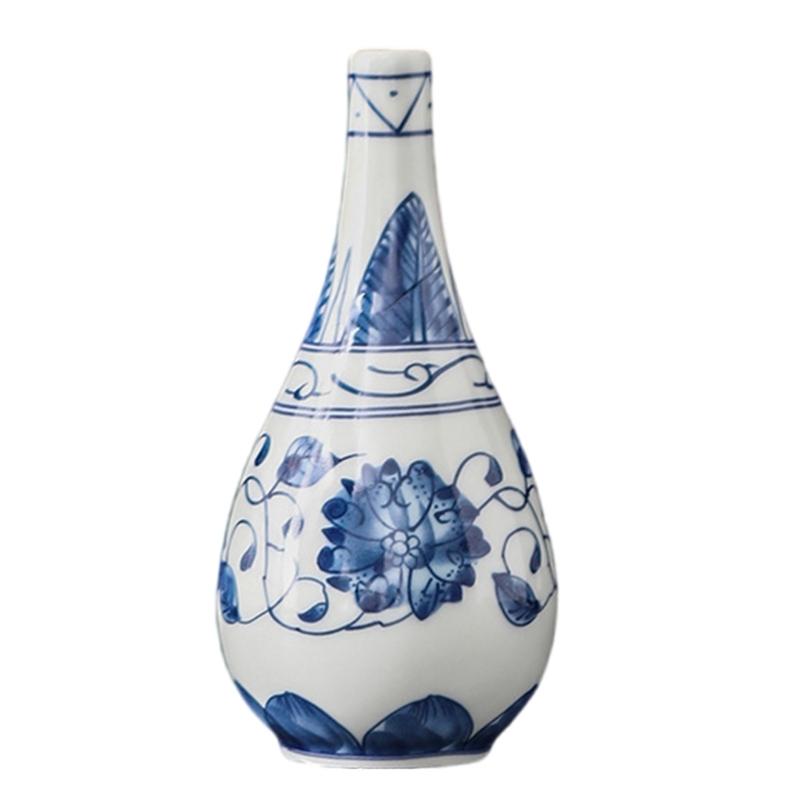 

Сине-белая фарфоровая подставка для цветов с круглой основой, миниатюрные вазы для гидропоники, для демонстрации растений, украшение дома