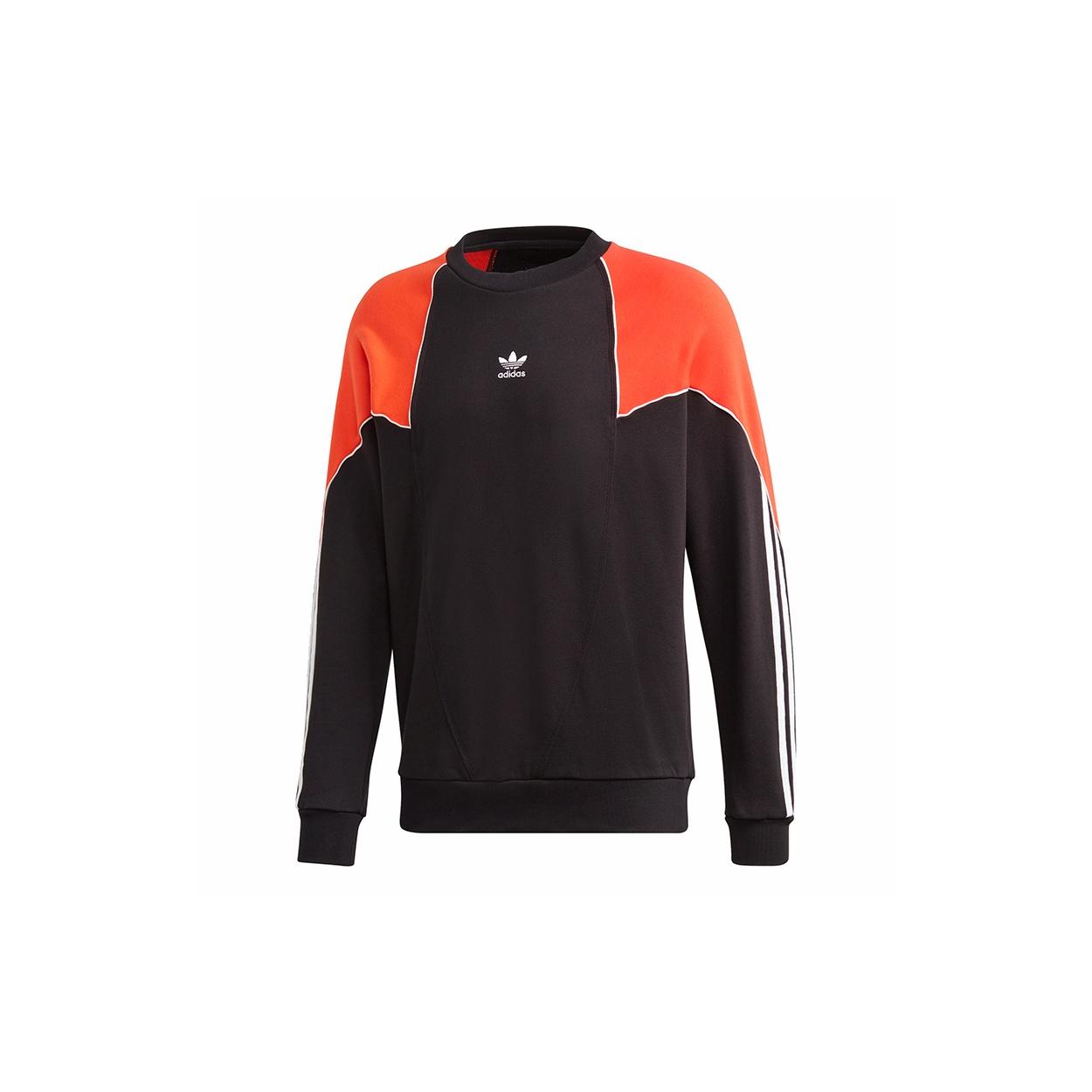 adidas originals B Trf Ab Crew Colorblock Casual Sports Pullover Black Men s GE0807 M