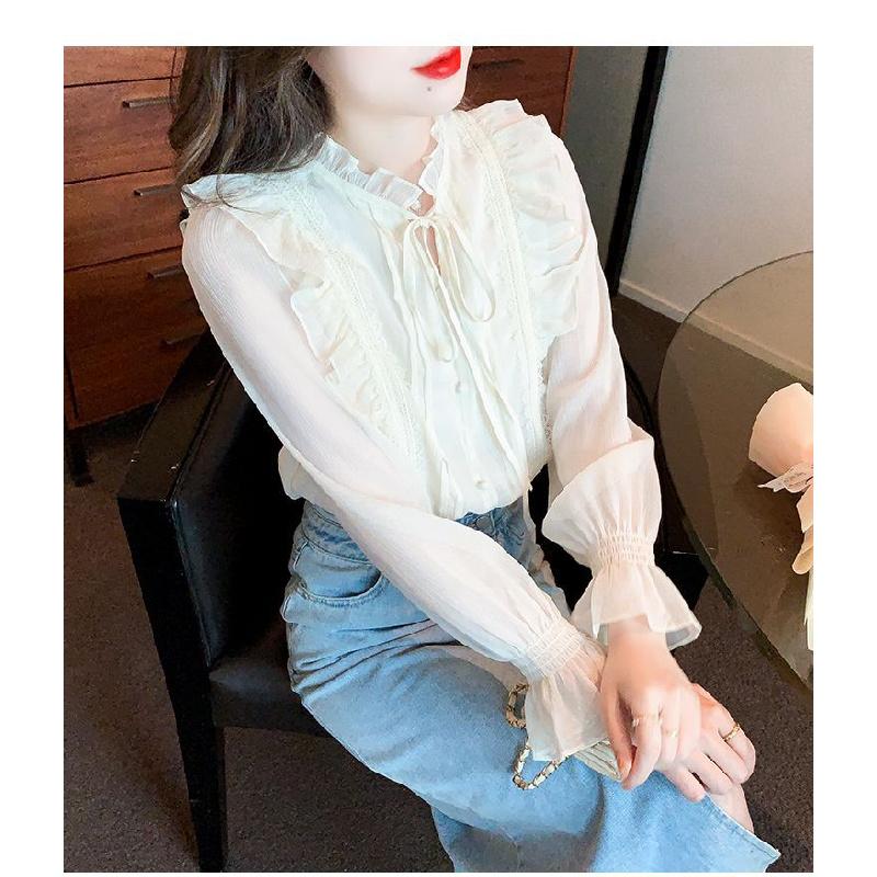 2026 Spring and Autumn New Elegant Chiffon Women's Shirt Fashionable Long Sleeve Top