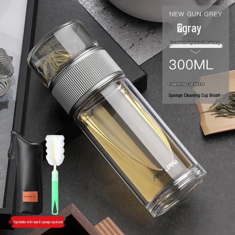 SX Tea Infuser Double-Layer Glass Water Bottle