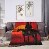 Warm Soft Blanket Travel Office Arthur Morgan  RDR 2 West Cowboy Vintage Bedding Throws  Flannel Bedspread For Sofa Bed Cover