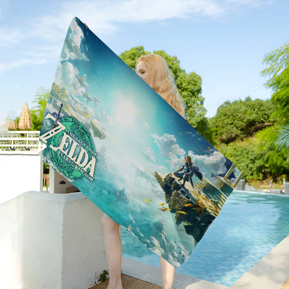 Game T-The L-Legend O-Of Z-Zeldas Microfiber Blanket Quick Drying Beach Oversized Printing Super Absorbent Pool Towel Blanket
