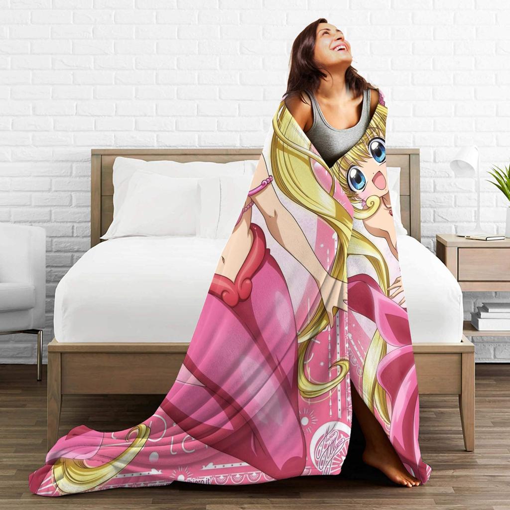 Mermaid Melody Pichi Pichi Pitch Flannel Blanket Winter  Soft Durable Bedding Throws Street Trend Bedspread Sofa Bed Cover
