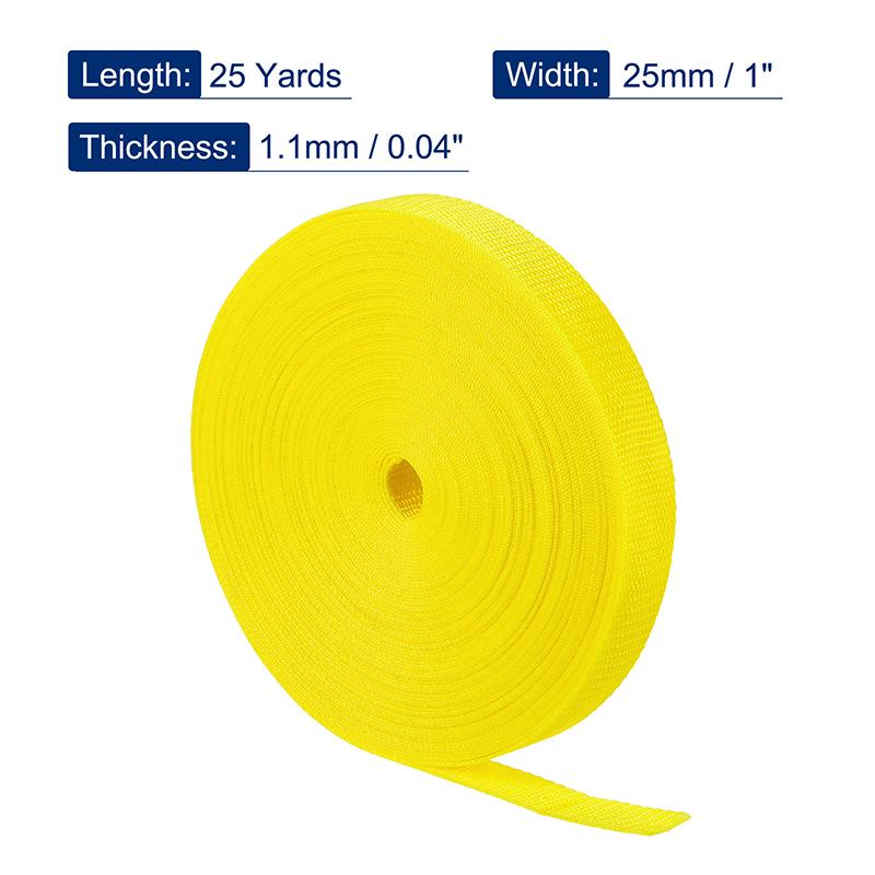25Yards 25mm Polypropylene Webbing Strap Belt Tape Heavyweight Strapping Band for Outdoor Camping Sewing Accessories Luggage