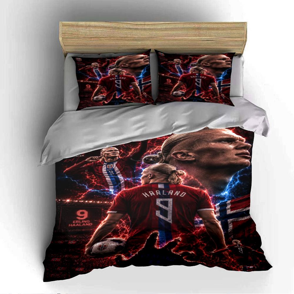 Soccer Star Graphic Bedding Set Bedding set (1 duvet cover, 2 pillowcases, duvet not included)